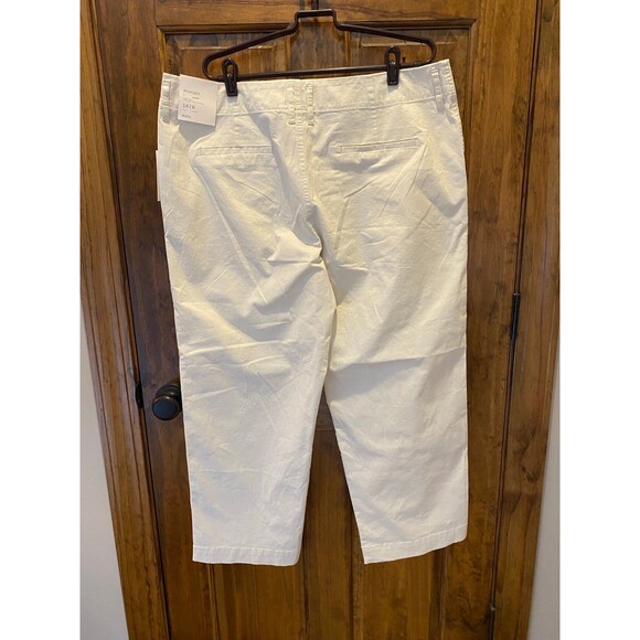 A New Day Pants NWT High Rise Straight Leg Slacks Cream Plus Size 16 R Cropped - Picture 4 of 9